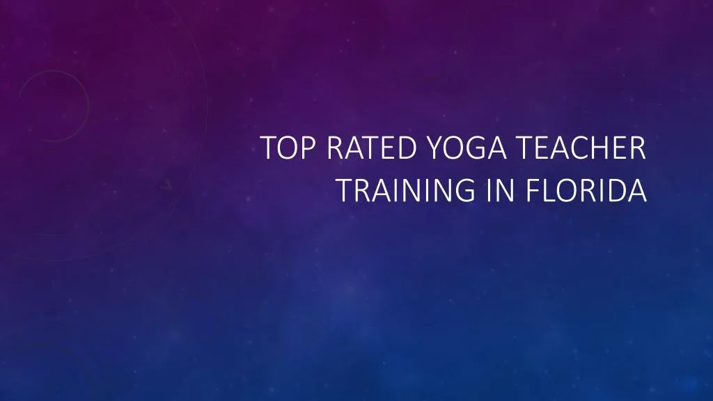 top rated yoga teacher training in florida