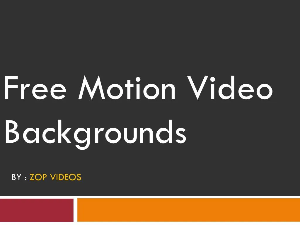 free motion video backgrounds