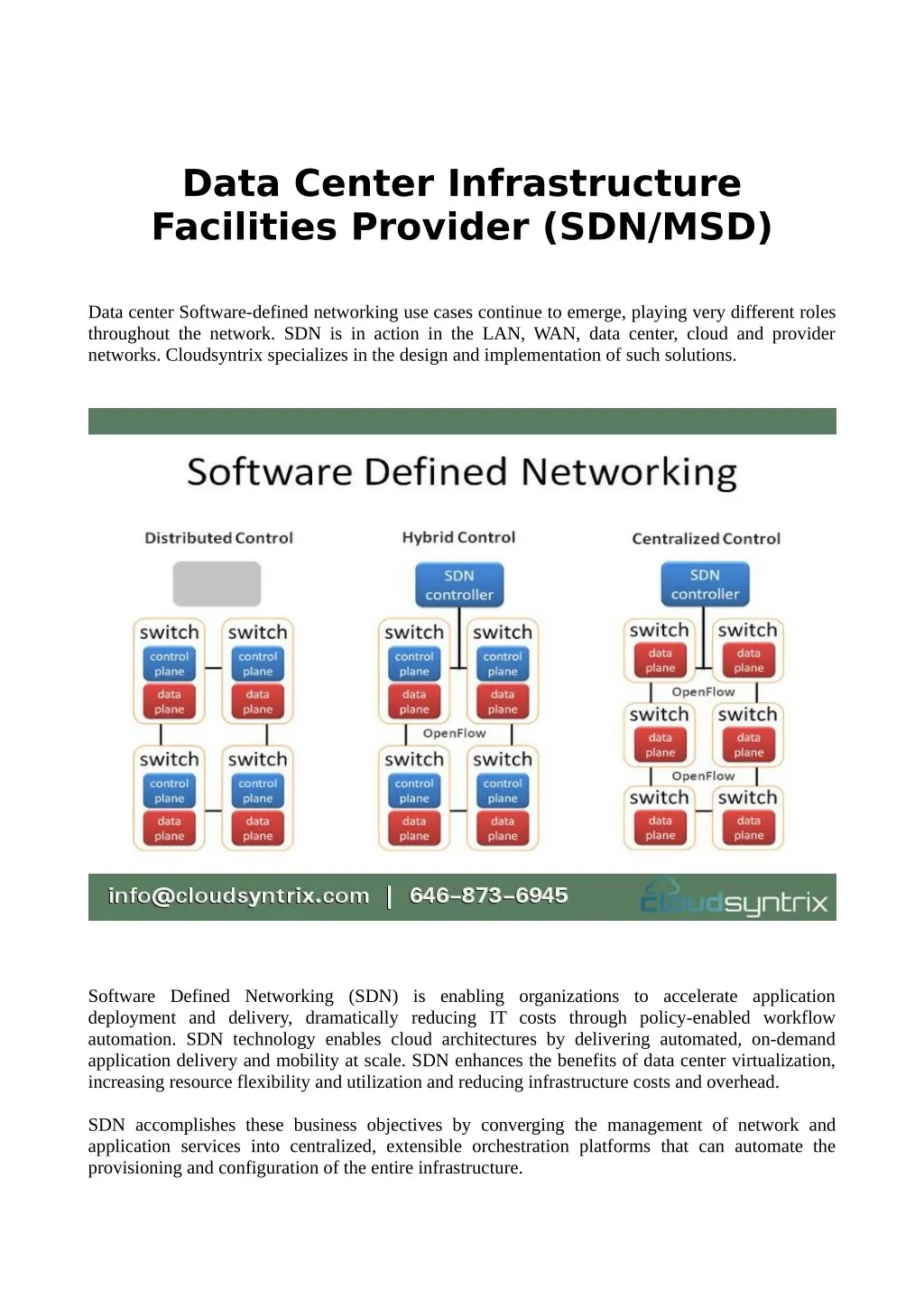 data center infrastructure facilities provider