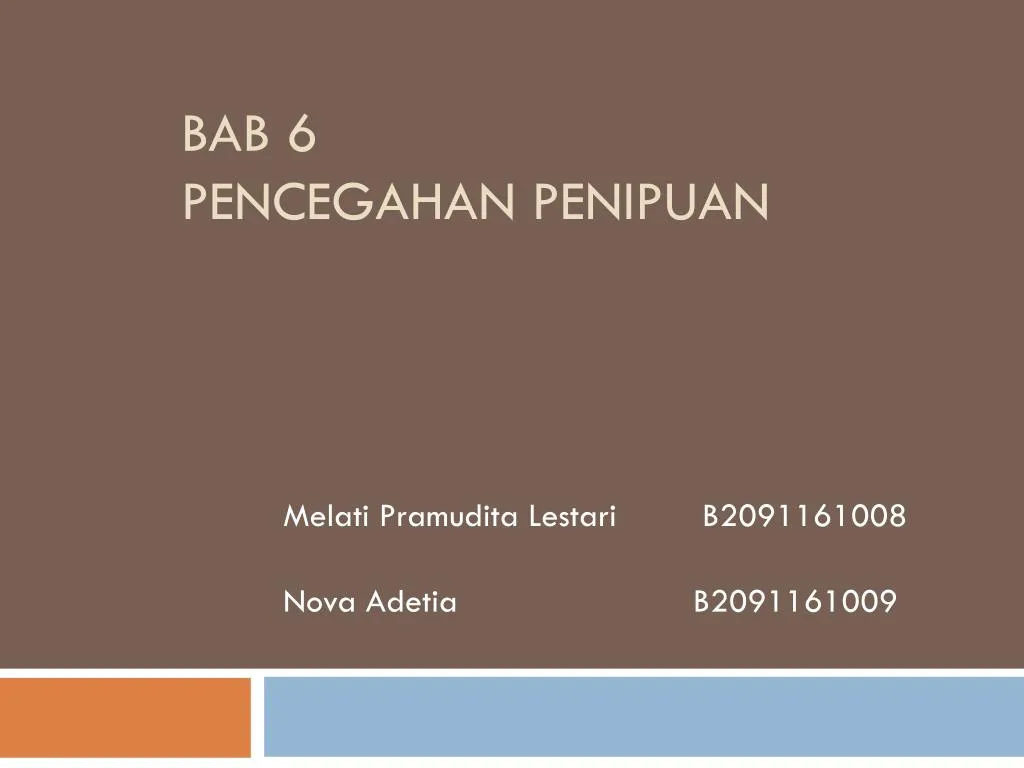 bab 6 pencegahan penipuan