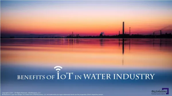 Benefits of IoT in Water Industry