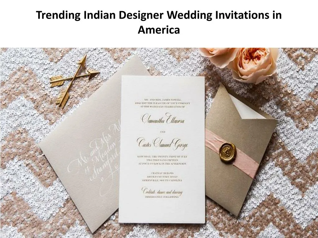trending indian designer wedding invitations in america