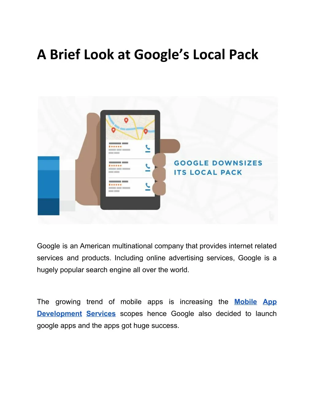 a brief look at google s local pack