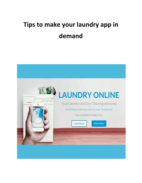 Tips to make your laundry app in demand