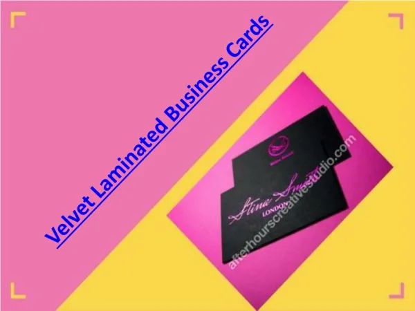 Velvet Laminated Business Cards