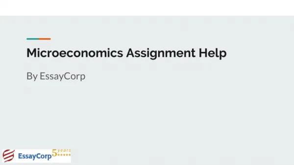 Microeconomics assignment help |microeconomics Homework help | Examples | EssayCorp