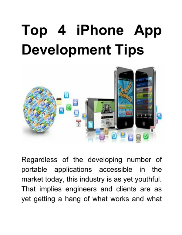 Top 4 iPhone App Development Tips