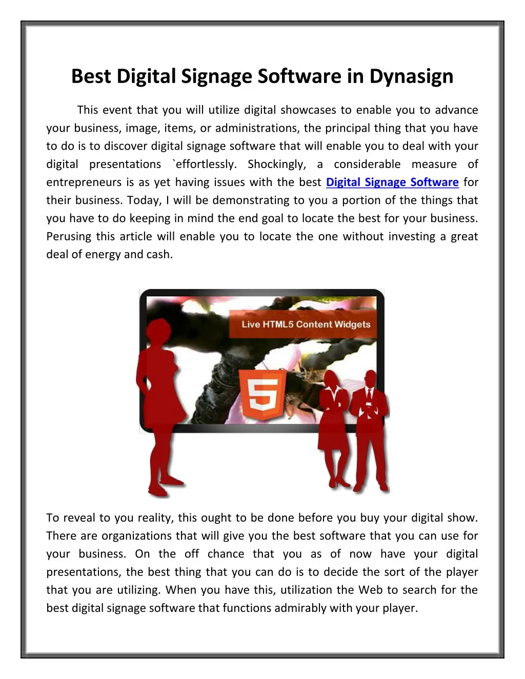 best digital signage software in dynasign