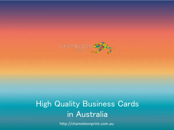 High Quality Business Cards in Australia