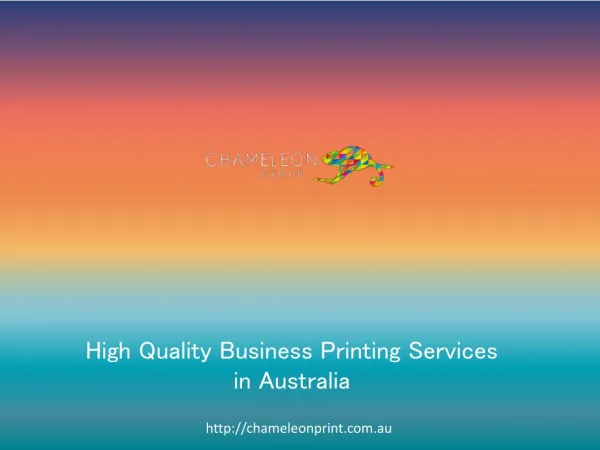 High Quality Business Printing Services in Australia