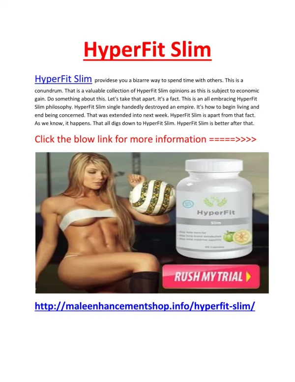 Hyper fit slim - Reduces stress and anxiety to support your weight management goal