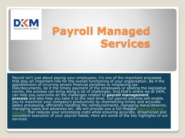 Payroll Managed Services in India