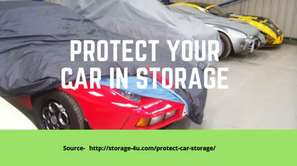 Protect Your Car in Storage