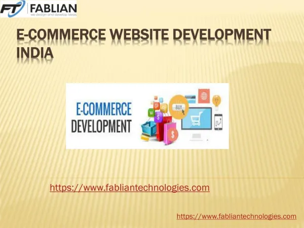 E-commerce website development Company India
