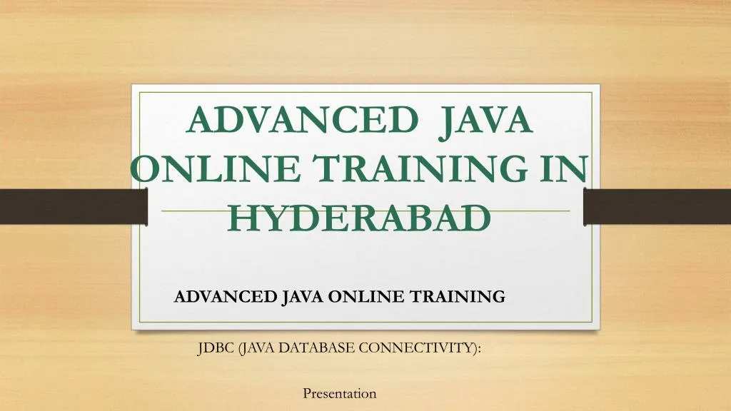 advanced java online training in hyderabad