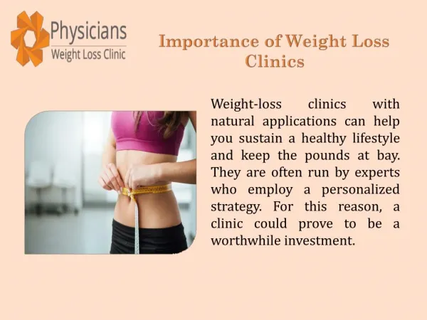 Importance of Weight Loss Clinics