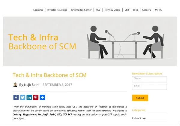 Tech & Infra Backbone of SCM