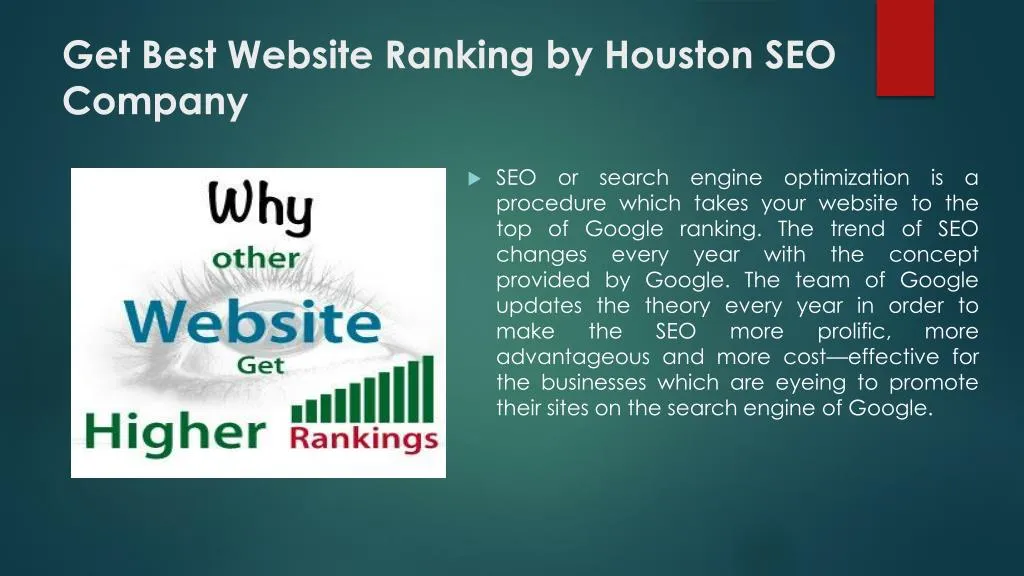 get best website ranking by houston seo company