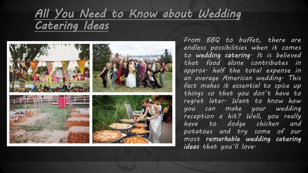 all you need to know about wedding catering ideas