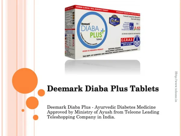 Deemark Diaba Plus - Ayurvedic Diabetes Medicine Approved by Ministry of Ayush from Teleone