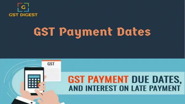 GST Payment Dates India