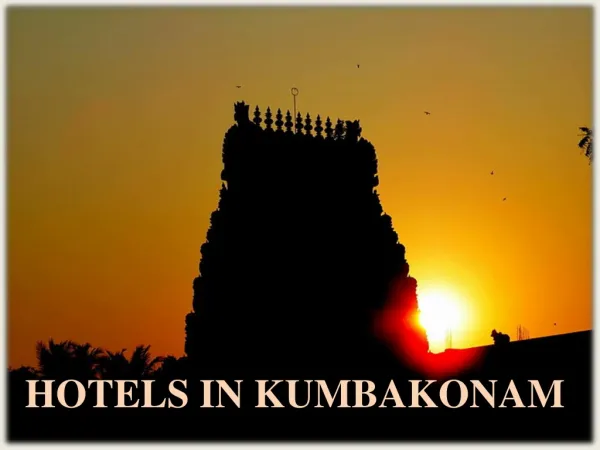 Hotels In Kumbakonam