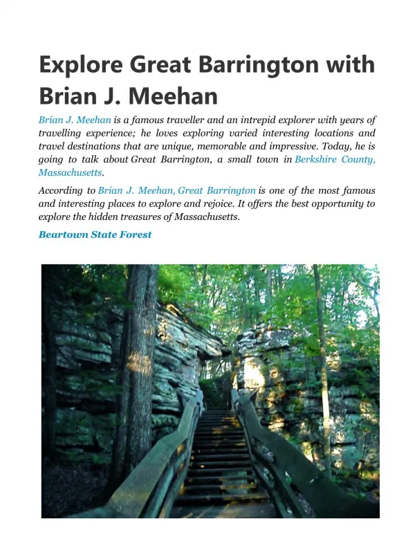 Explore Great Barrington with Brian J. Meehan