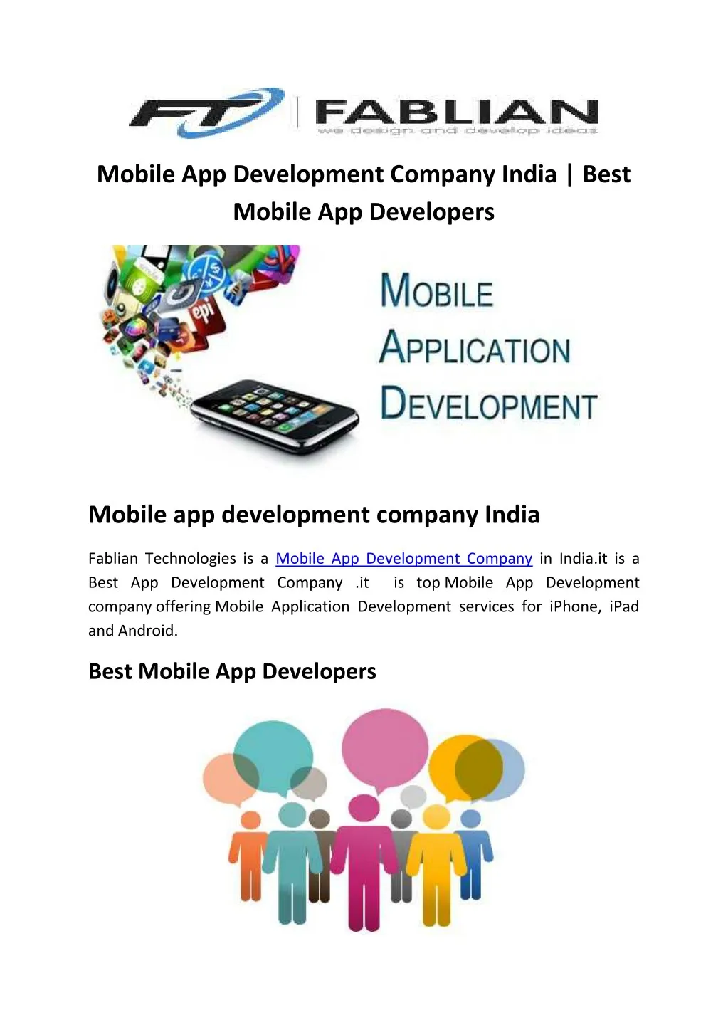 mobile app development company india best mobile