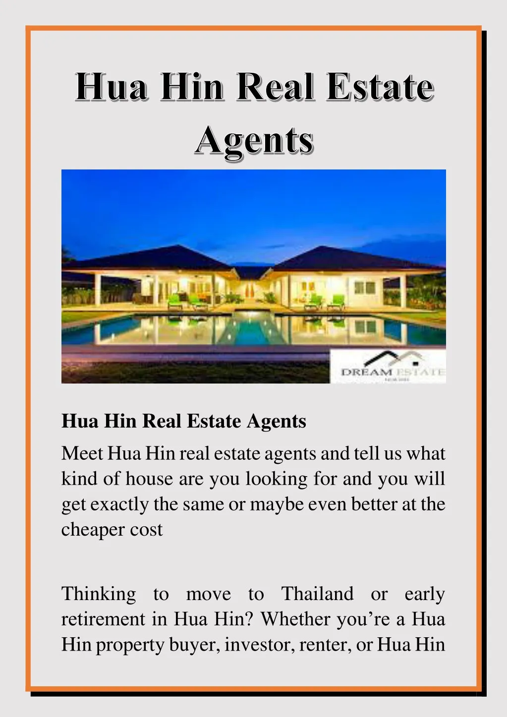 hua hin real estate agents meet hua hin real