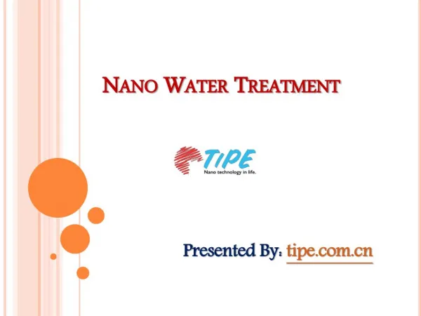 Nano Water Treatment