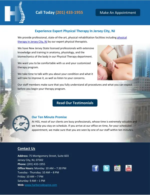 Experience Expert Physical Therapy In Jersey City, NJ