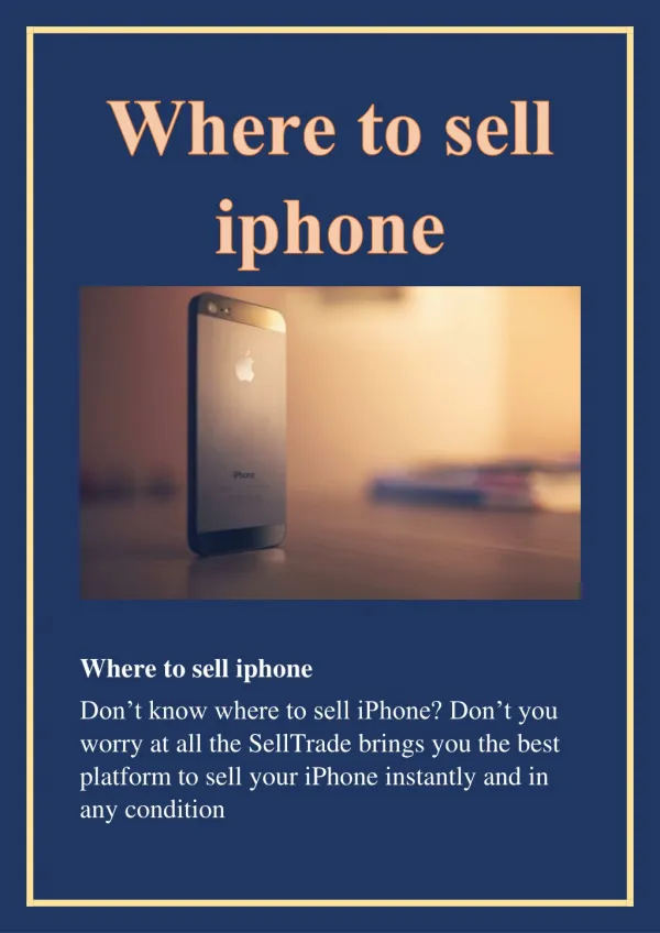 where to sell iphone