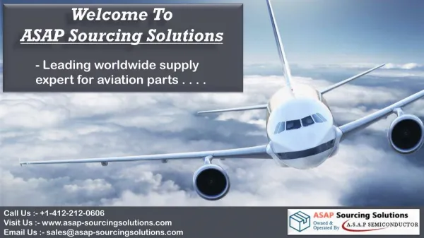 Get a quote for aviation industry parts & components – ASAP Sourcing Solutions
