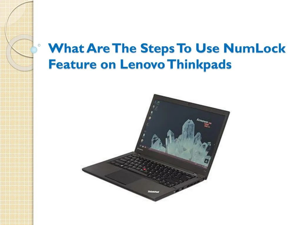 what are the steps to use numlock feature on lenovo thinkpads