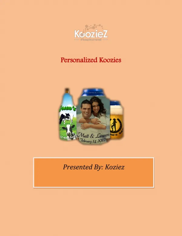 Personalized Koozies