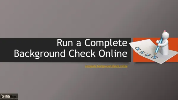 Run a Complete Background Check Online -pdf