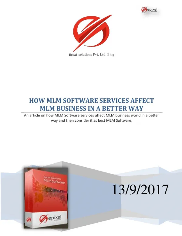 How MLM Software Services affect MLM business in a better way?