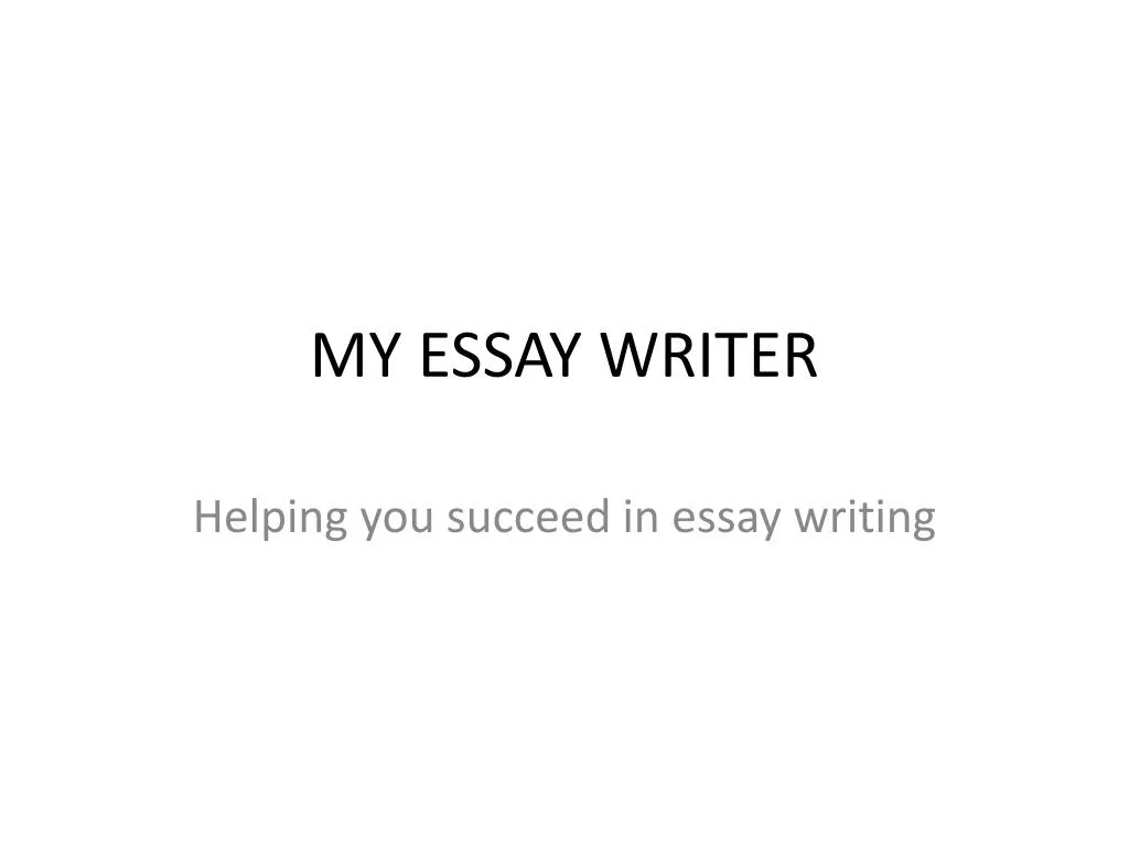 my essay writer