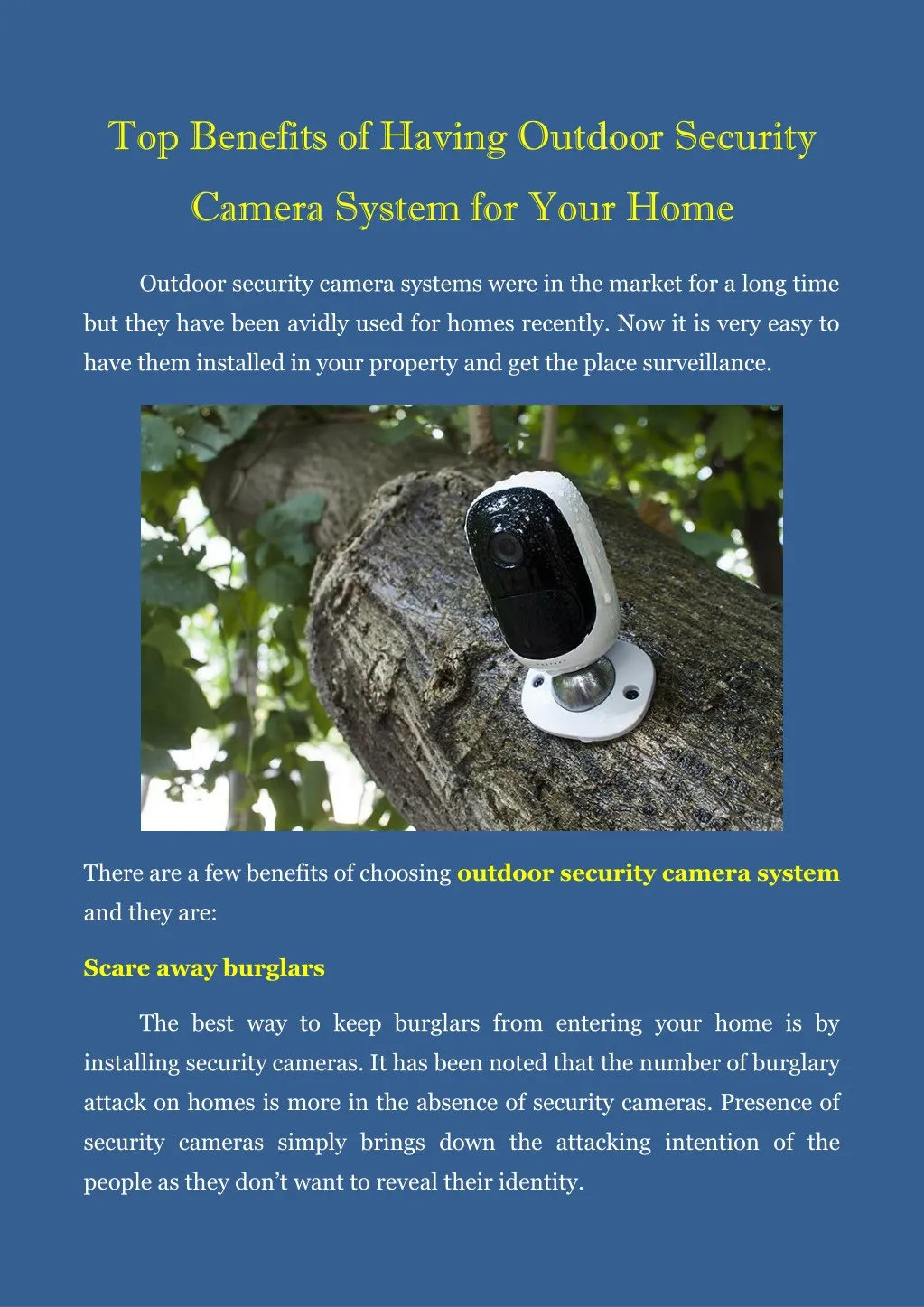 top benefits of having outdoor security