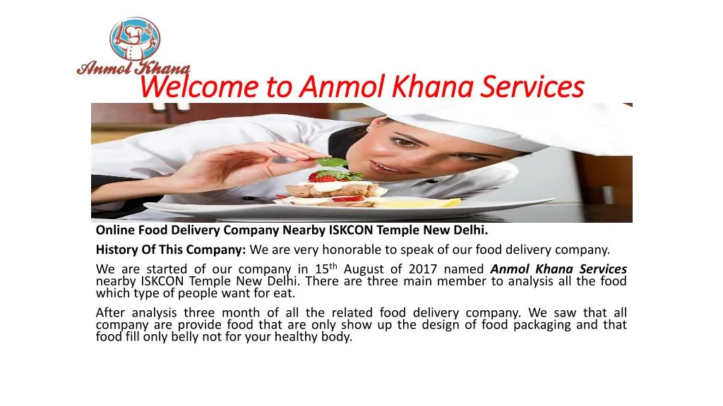 welcome to anmol khana services