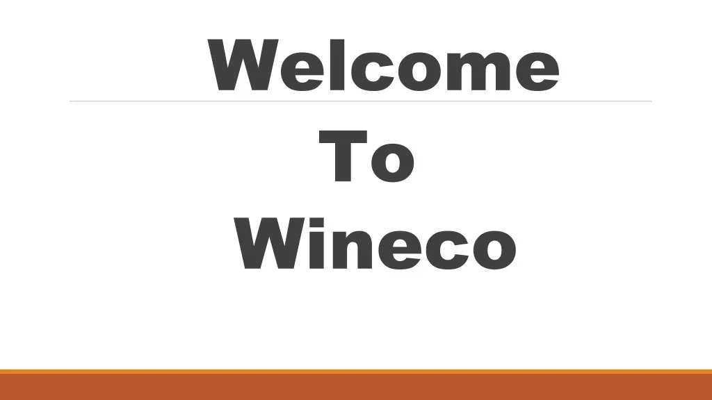 welcome to wineco