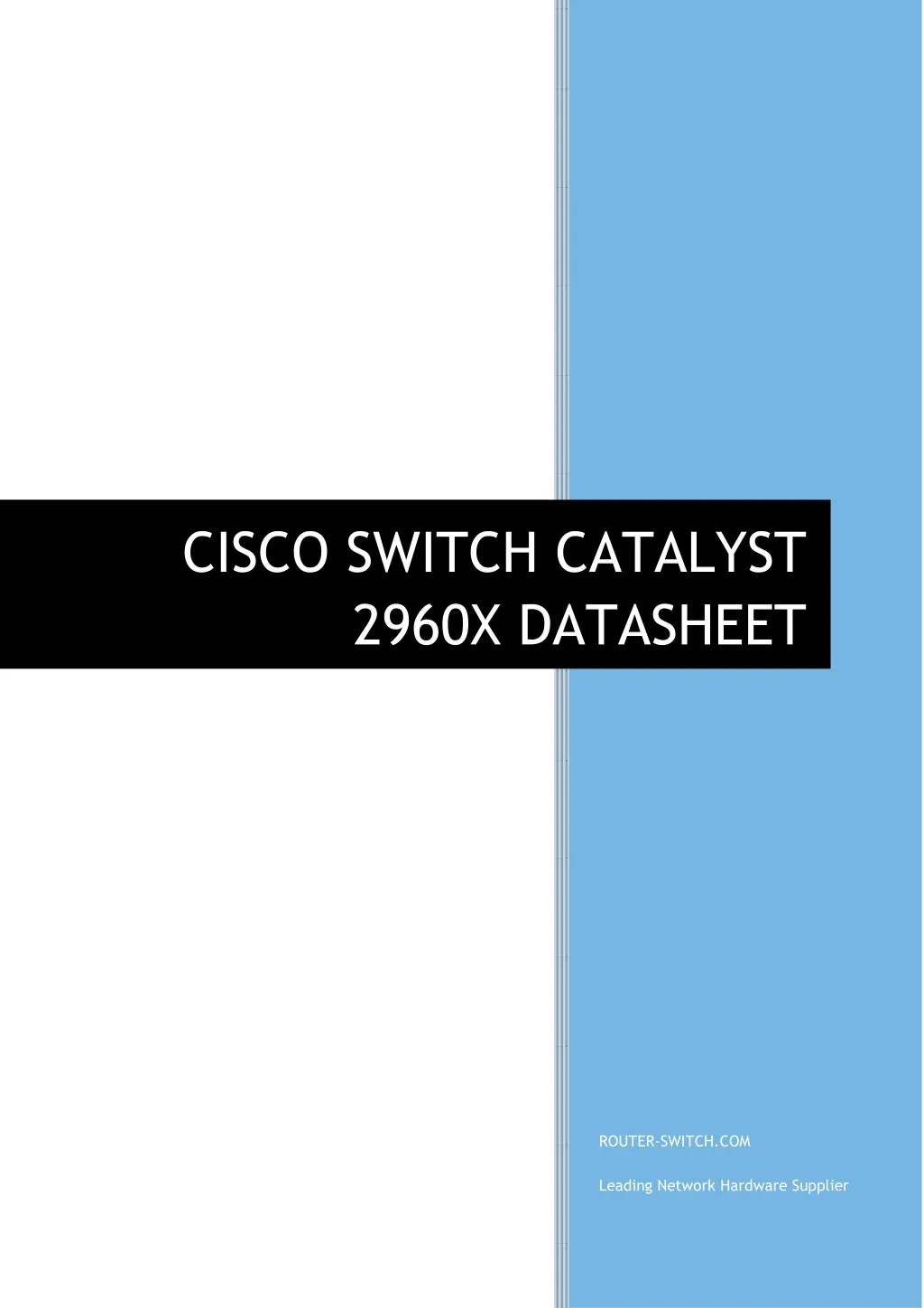 cisco switch catalyst 2960x datasheet