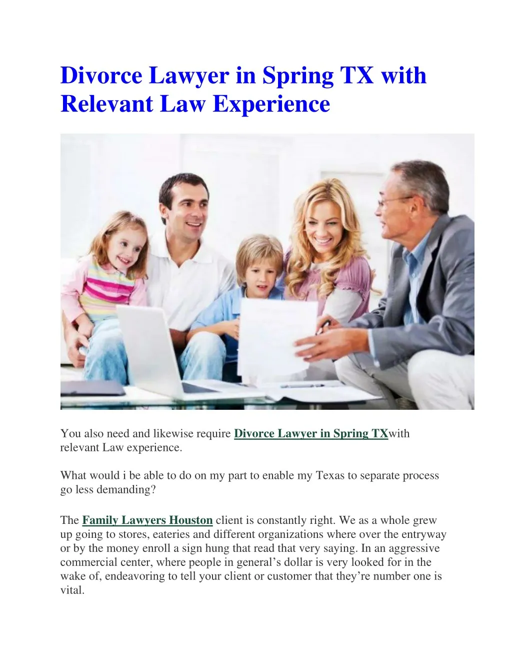 divorce lawyer in spring tx with relevant