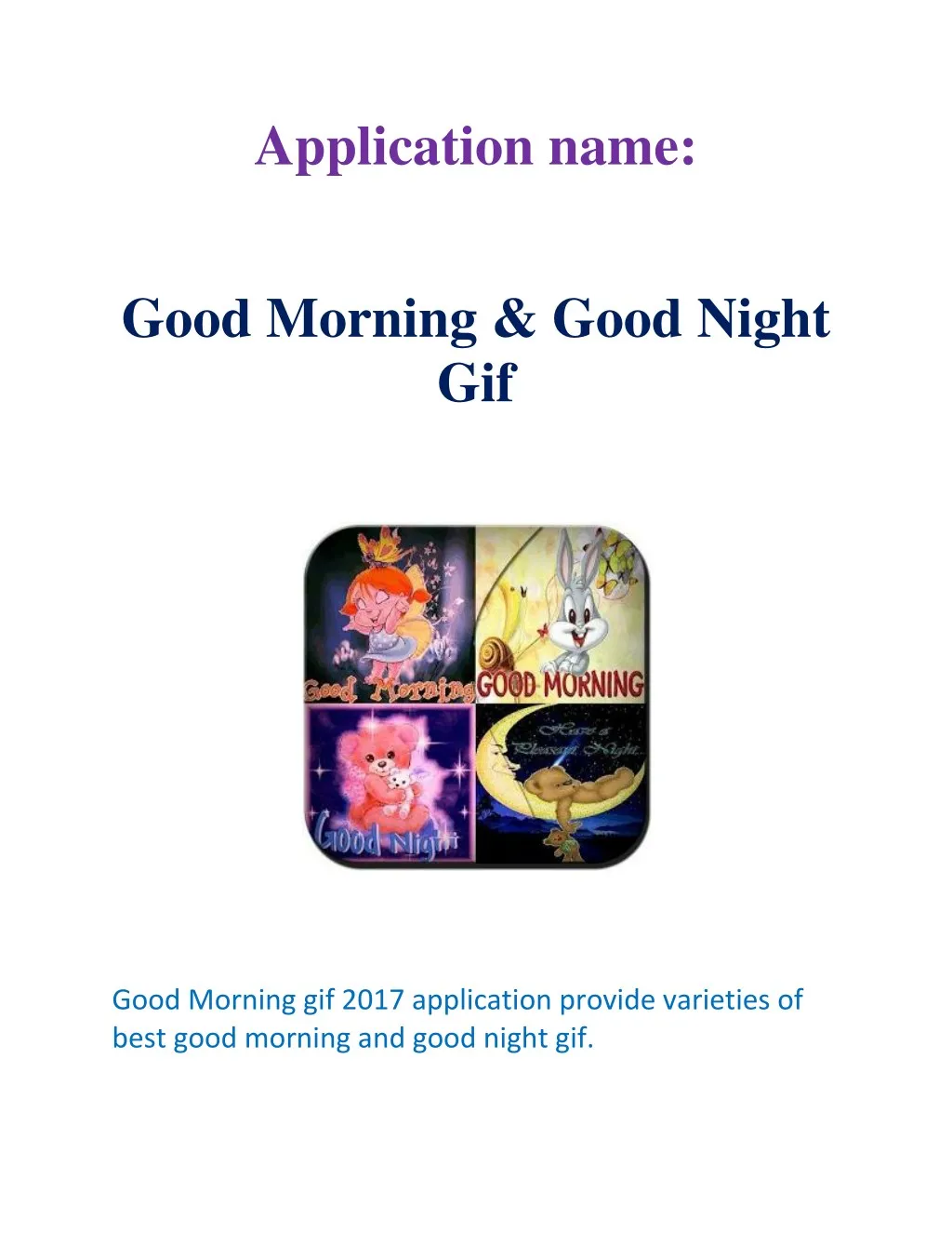 application name good morning good night gif