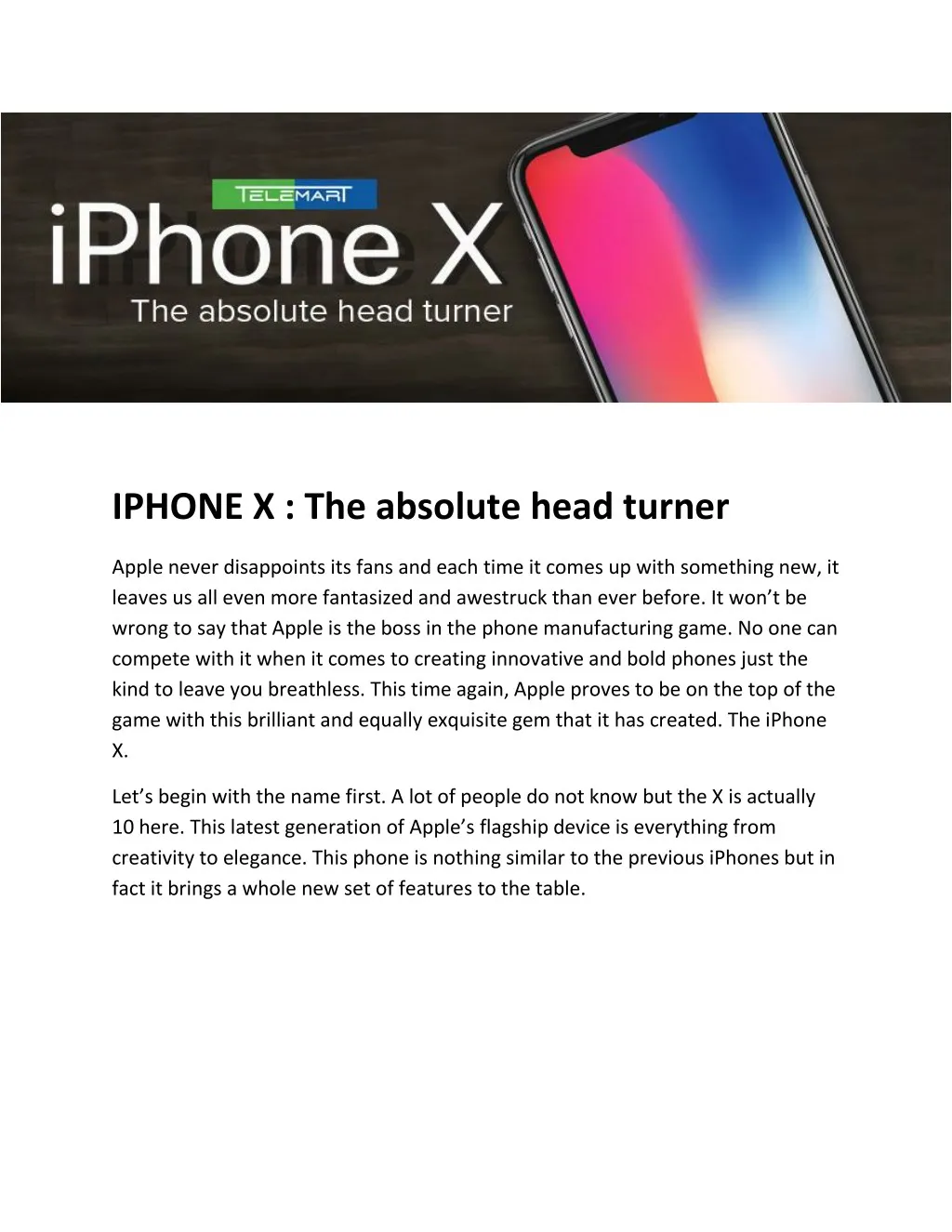 iphone x the absolute head turner