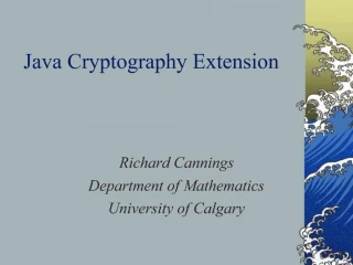 Java Cryptography Extension - slide 1