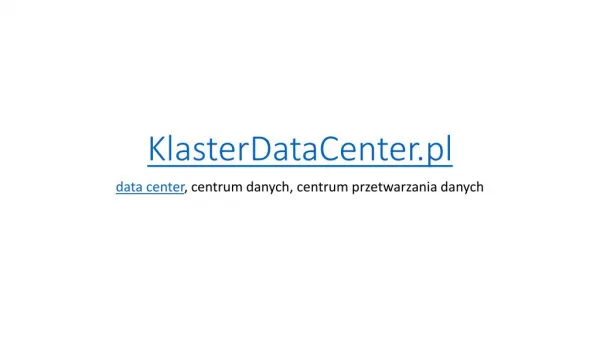 KlasterDataCenter.pl - centra danych