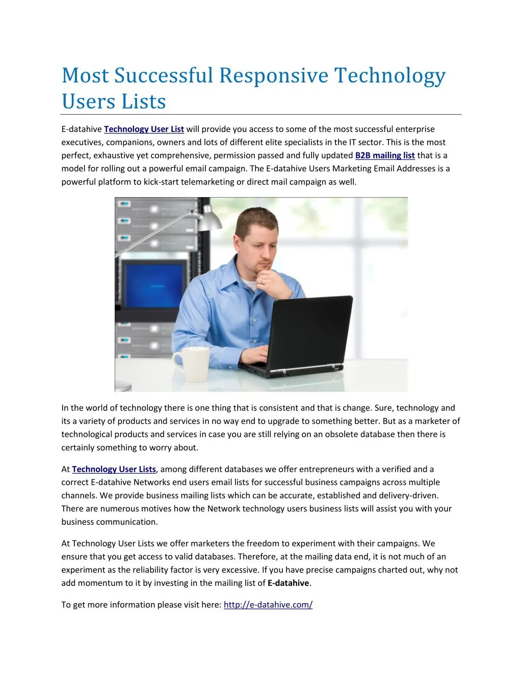 most successful responsive technology users lists