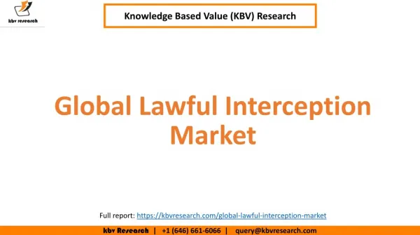 Global Lawful Interception Market Growth