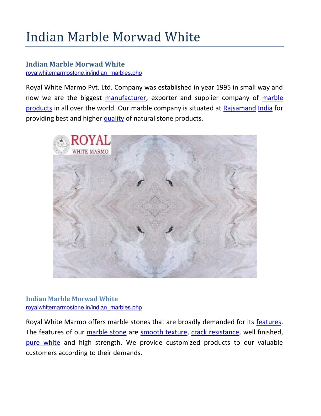 indian marble morwad white